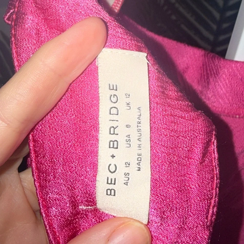 BEC‎ + BRIDGE moon dance mini dress in deep pink size US8